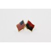 Angola / USA Flag Lapel Pin - Made in the USA
