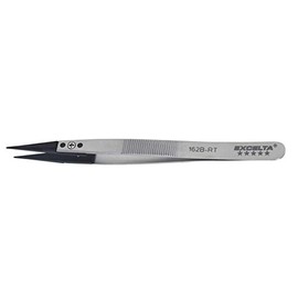 Tweezer - Straight - Soft Tip - Five Star 5" Black Peek Replaceable .040" Tip - Made in Switzerland