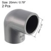 sourcing map PVC Pipe Fitting 20mm Slip Socket 90 Degree