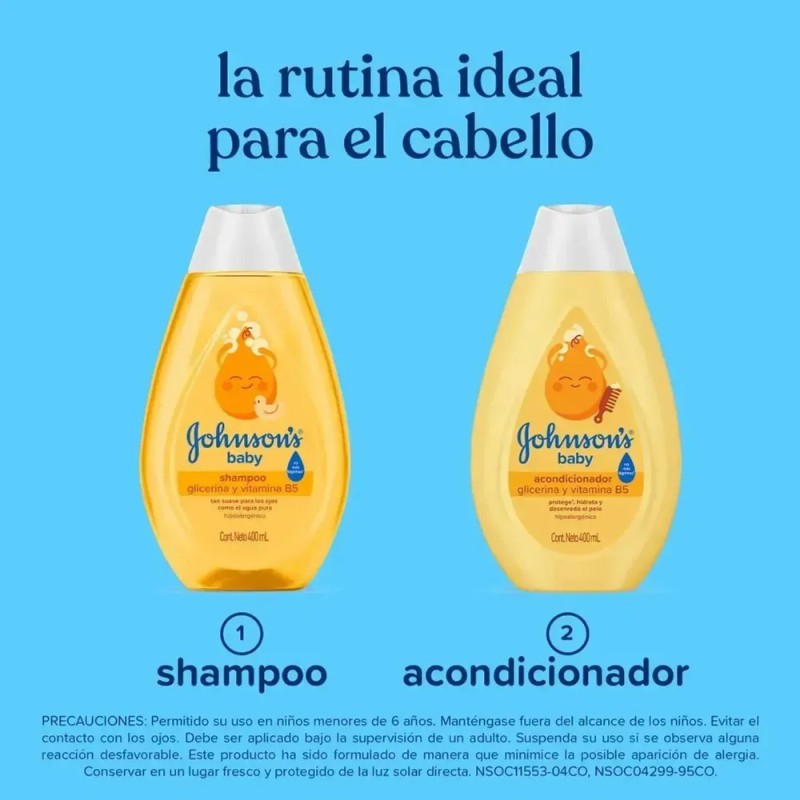 Shampoo Para Bebé Johnson's Ph Balanceado X 400 Ml