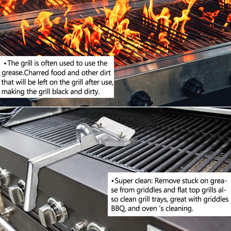 LRui Griddle Scraper Heavy Duty Grill Scraper Set with 5