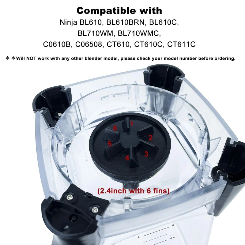 Cutieclub Blender Replacement Parts for Ninja BL610 BL710 Series 72