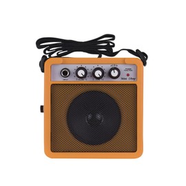 5W Mini Guitar Amplifier Amp Speaker with 3.5mm & 6.35mm Inputs 1/4 Inch Output Supports Volume Tone Adjustment Overdrive