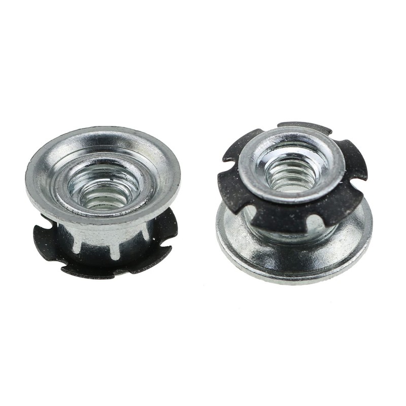 MEETOOT 10pcs Round Tubing Inserts Threaded Tube Inserts Plum Blossom