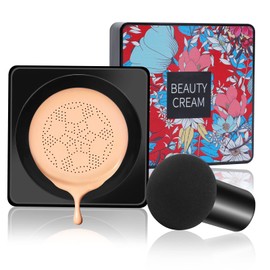 Boobeen Mushroom Head Foundation Air Cushion BB Cream Moisturizing Concealer CC Cream Liquid Foundation Full Coverage Makeup Long Lasting and Waterproof (Natural)