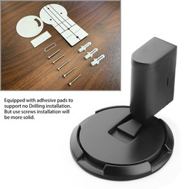 VACNEA Windproof Door Stopper, Heavy Duty Doorstops, Height Adjustable Mechanical Door Catch Holder Keep Door Open, No Drilling with Screws and Adhesive, 1Pack, Black