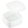 Hakusan Pottery Conte Square White Mat, Approx. 3.9 x 3.9