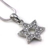 Soulbreezecollection Clear Small Jewish Star of David Charm Necklace Pendant