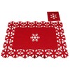 Christmas Concepts® 8 Piece Red Felt Christmas Snowflake Place Mat