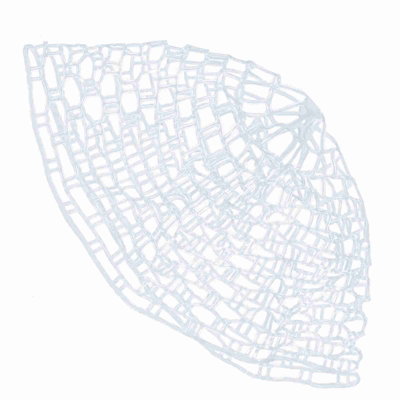 Outdoor Fly Fishing Landing Net Clear Rubber Replacement Mesh Bag(Mudium)