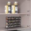 SWOMMOLY Spice Rack Organizer with 36 Empty Square Spice Jars,