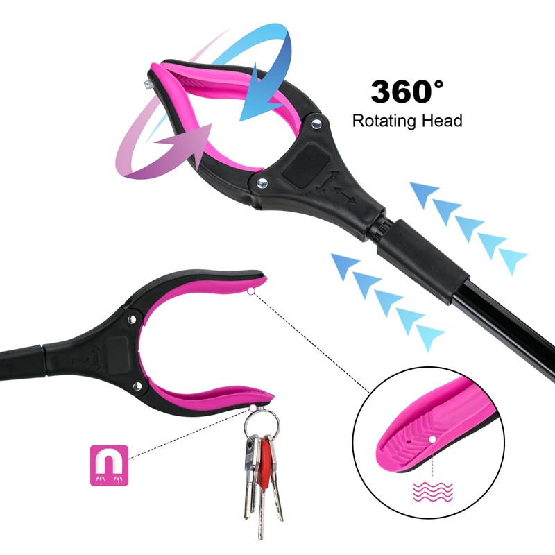 2-Pack 32" Grabber Tool, Foldable Grabber with Lightweight Extra Long