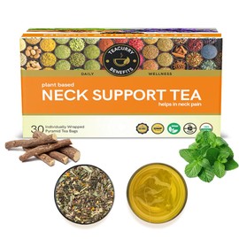 Teacurry Neck Support Tea (30 Tea Bags, 1 Month Pack) - Supports with Neck Pain | Ayurvedic Herbal Tea
