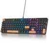 surmen Full Size Creamy Keyboard with Number Pad, 104 Keys