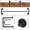 Yawinhe Industrial Pipe Clothes Rack with Top Shelf, Wall Mounted
