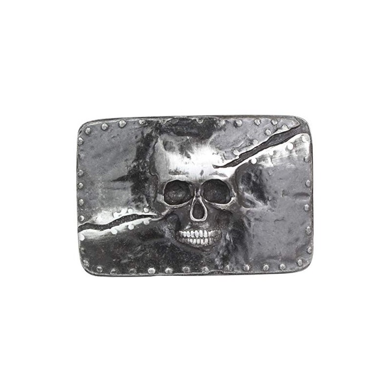Brazil Lederwaren Split Skull Belt Buckle, 4.0 cm, Buckle Interchangeable
