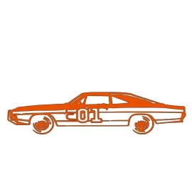 trading Decals Dukes of Hazzard General Lee 01 Duke Boys Vinyl Decal Silhouette 8x2 Inches!