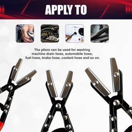 wesleydrill 3pcs Ratcheting Hose Pinch Pliers Set, Automatic Locking Ratcheting, Made of Metal, Fit For hoses, cars, gas pipelines, radiators, brakes, coolant