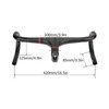 Spomann 420x100mm Carbon Fiber Road Integrated Bicycle Handlebar with Stem