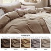 Bedsure Deep Khaki Duvet Cover Queen Size - 3 Pieces