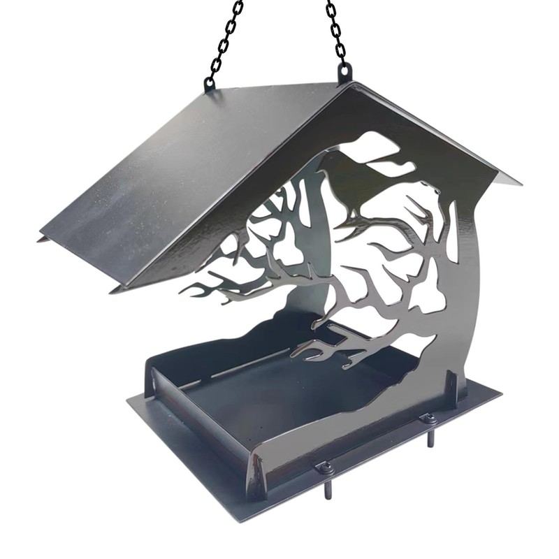 Bird Feeder for Garden - House-Shaped Bird Feeder Squirrel Proof