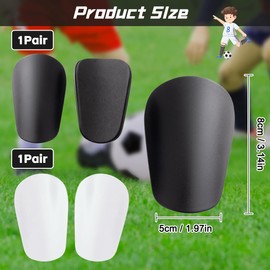 Children's Football Shin Pads, 2 Pairs, Mini Football Shin Pads, 8 x 5 cm, Youth Football Shin Guards, Football Equipment for Boys and Girls, High-Strength Shin Pads
