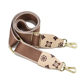 LEMEDE Purse Strap Wide Replacement Crossbody Bag Straps, 1.5" Canvas Handbag Shoulder Strap, Adjustable Tote Belt（Gold Hardware