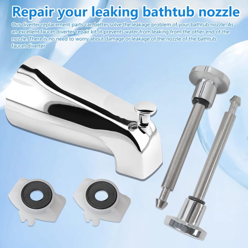 【2025 Latest version】2 Set Tub Spout Diverter Repair Kit, Includes