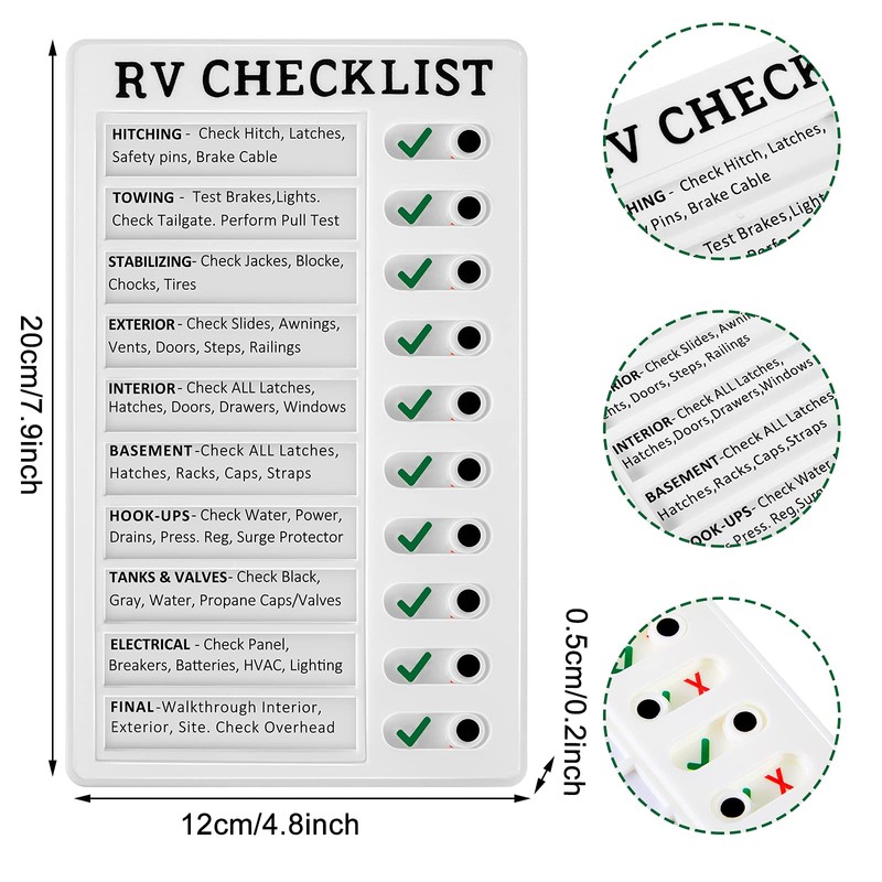 Zonon 2 Pack Rv Checklist Board to Do List Boards