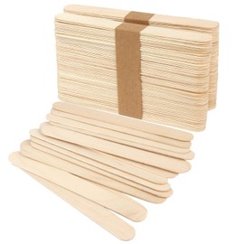 LOMIMOS 100Pcs Craft Stick,Ice Cream Popsicle Treat Wooden Stick Tongue Depressor for Kid Waxing Building Mixing Stirring Handicraft DIY Craft, 5.9 * 0.7in
