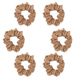 Women's Hair Accessories: Soft Tencel Blend Cotton Scrunchies - Non-Slip Perfect for Thin & Thick Hair - Hair Scrunchies for Women's Everyday Wear & Special Occasions (6/Coffe)
