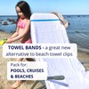 Towel Bands (6-Pack), Beach, Pool & Cruise Chairs, Extra Durable,