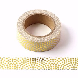 CIAIJE Anomaly Foil Dots Washi Tape, 5/8" x 393 Inches (15mm x 10M), Craft Supplies for Scrapbooking & DIY Decorative Projects