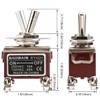 Baomain 1-Pack Toggle Switch RT1221, ON-Off DPST 4-Pin 15A/250V AC