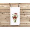 Christmas Santa Cactus Cowboy Snowman Flour Sack Kitchen Towel, Funny