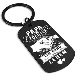 Father Daughter Gift, Father's Day Gift for Dad, Keyring Dad Gift, Best Dad Gifts for Birthday Gift, Father's Day, Christmas, Easter, New Year, Thank You, black