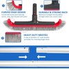 Swimming Pool Brush with Pole - 17.5" Wall Brush with