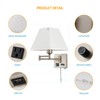 Plug in Wall Light,Swing Arm Wall Sconces with USB Port