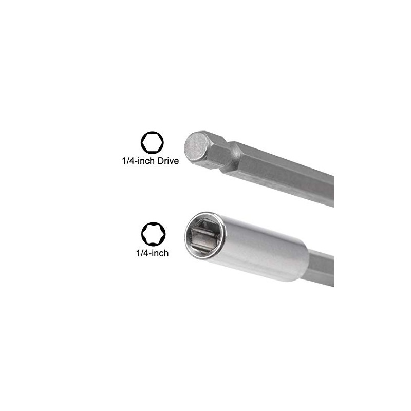 sourcing map 5 Pcs 1/4 Inch Hex Shank by 6