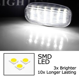 iJDMTOY 18-SMD Super Bright Xenon White Full LED License Plate Light Kit Compatible With Acura 2009-2013 ZDX; Honda 2017-2024 Freed, 2015-22 XR-V