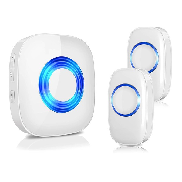 2T1 Wireless Chime, Doorbell, Waterproof, Dustproof, IP55, Wireless Range of