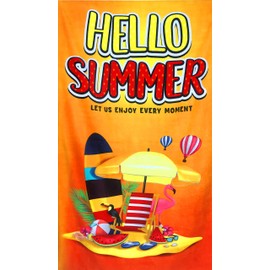 Tex family Large 80 x 160 cm Terry Towelling Photo Towel Hello Summer