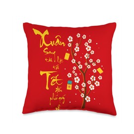 Li Xi Me Please Vietnamese Tet Lunar New Year 2024 Xuan Tet Throw Pillow