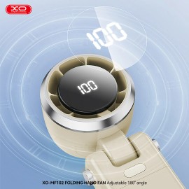 XO 3-IN-1 Portable Handheld Fan LED Display, 16 Hrs Cooling, 4000mAh Rechargeable