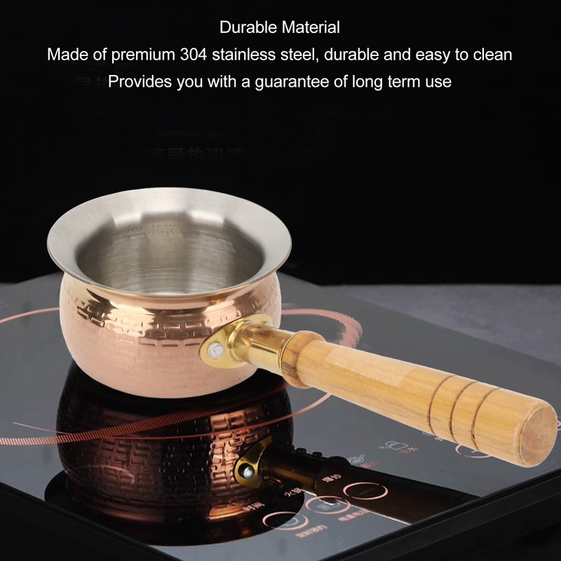 Stainless Steel Butter Warmer Small Saucepan Multifunction Butter Melting Pot