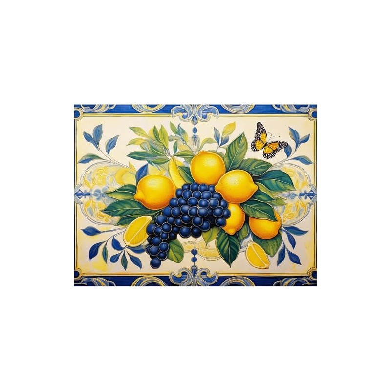 Fruit Bouquet Pattern A948 Accent Tile Mural Kitchen Bathroom Wall