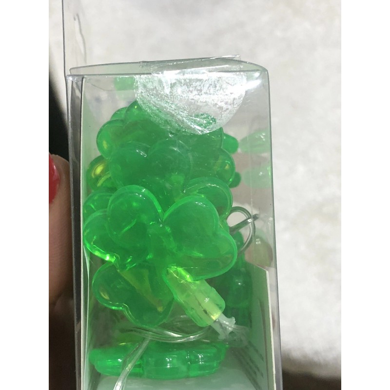Greenbrier St. Patrick’s Shamrock Battery Operated LED Light Strings 10