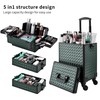 GALHUBIS Rolling Makeup Case, Makeup Train Case with Lid, 5