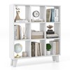 Giantex 9-Cube Open Bookcase, 3-Tier Freestanding Bookshelf with 4 Slanted