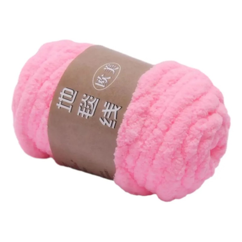Hilo Grueso, Hilo Voluminoso Hecho A Mano, Lavable, Rosa